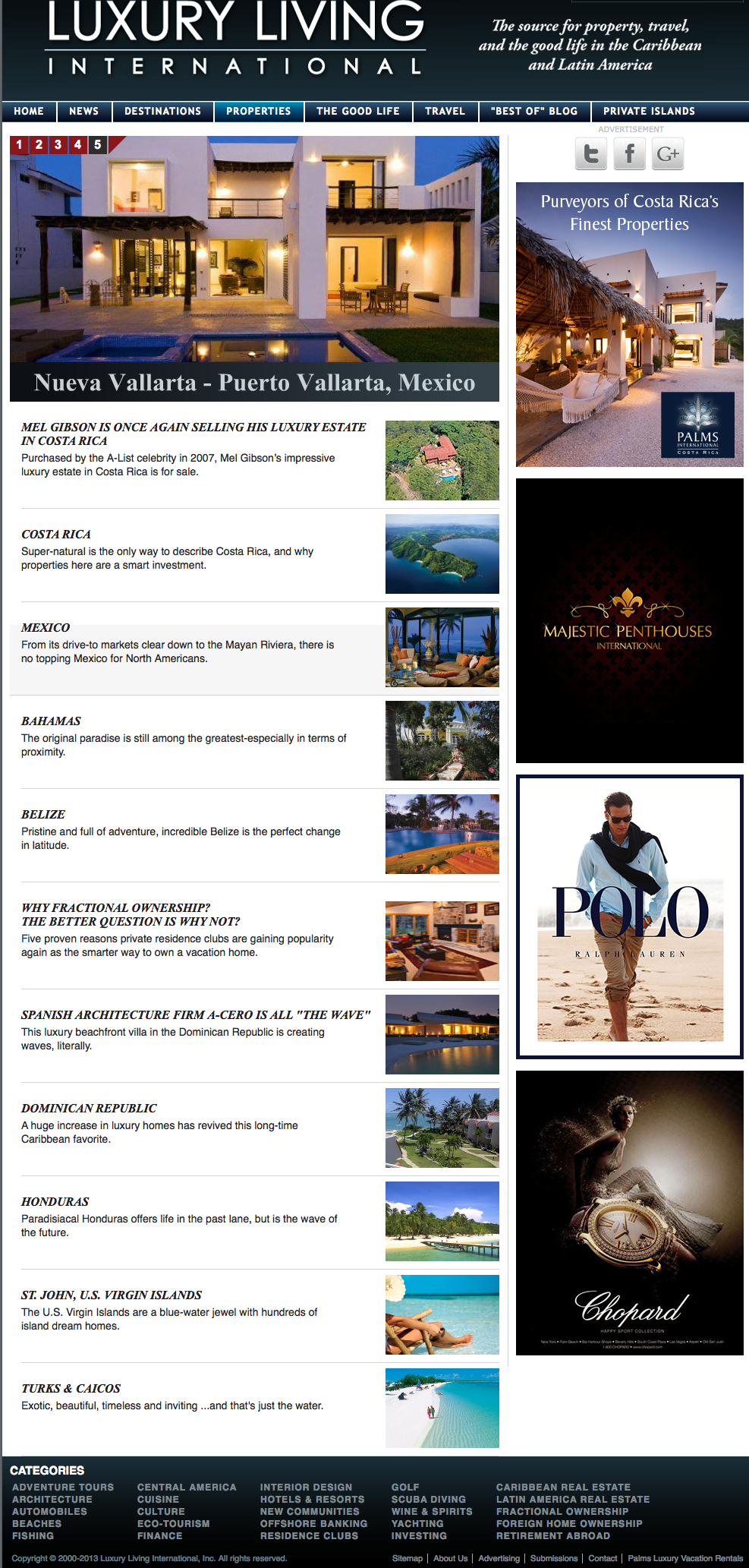 Majestic Penthouses International featured in the Luxury Living International